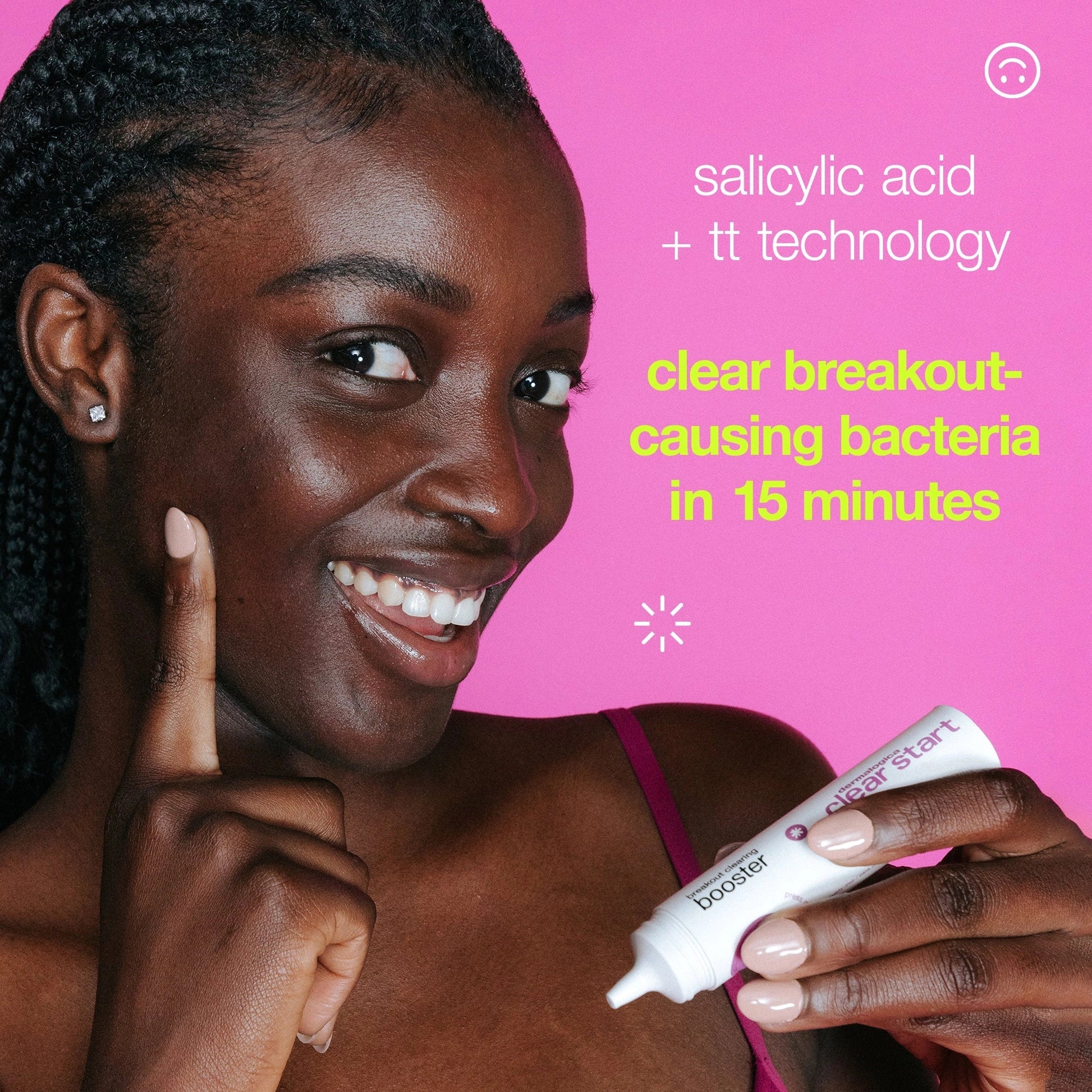 Dermalogica Breakout Clearing Booster 30ml met salicylzuur, ideaal voor snel resultaat tegen puistjes binnen 15 minuten.