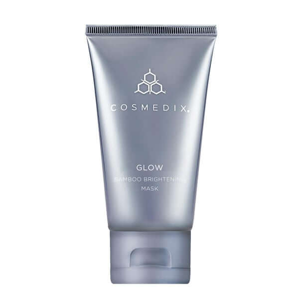 Cosmedix Glow Bamboo Brightening Mask 74g in tube, perfect for brightening dull skin and evening skin tone.