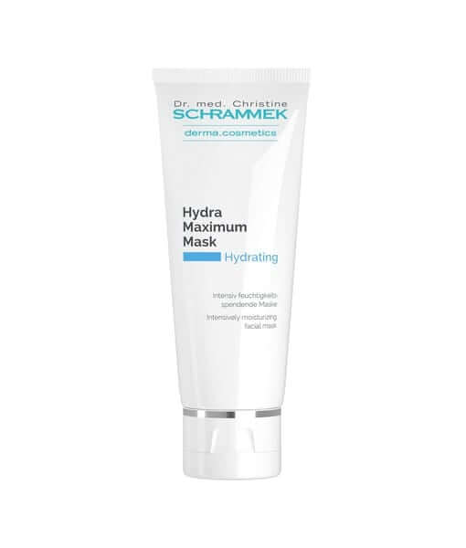 Schrammek Hydra Maximum Mask 75ml vochtige huid-verzorging met hyaluronzuur in een stijlvolle tube.