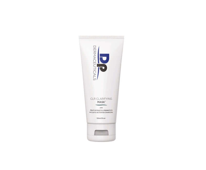 DP Dermaceuticals CLR Clarifying Mask 150ml tube met actieve kool voor diepe reiniging van vette en onzuivere huid