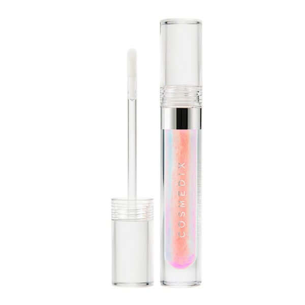 Cosmedix Lumi Crystal Liquid Crystal Lip Hydrator 4ml met applicator en kleurrijke textuur voor hydratatie en anti-aging.