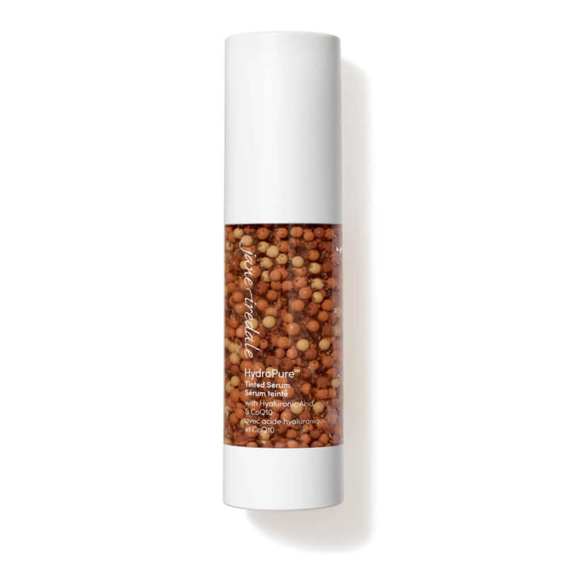 Jane Iredale HydroPure Tinted Serum Deep 7 30ml in luxe fles, perfect voor een stralende diepe teint.