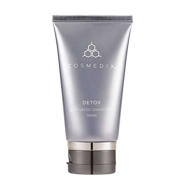 Cosmedix Detox Activated Charcoal Mask 74g in elegante tube voor effectieve reiniging van de huid.