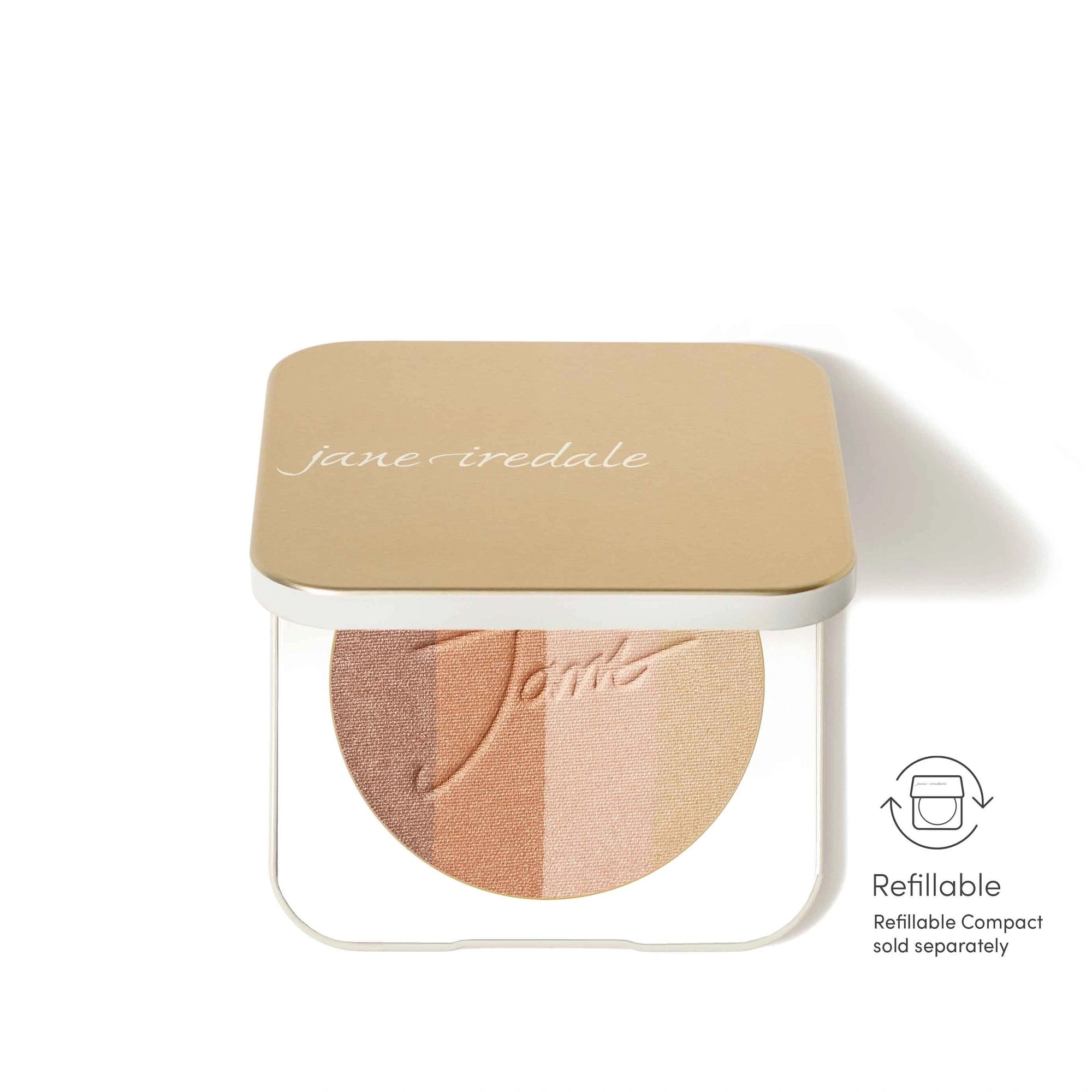 Jane Iredale PureBronze Shimmer Bronzer Refill Moonglow 9,9g met warme gouden tinten voor een zongekuste glow