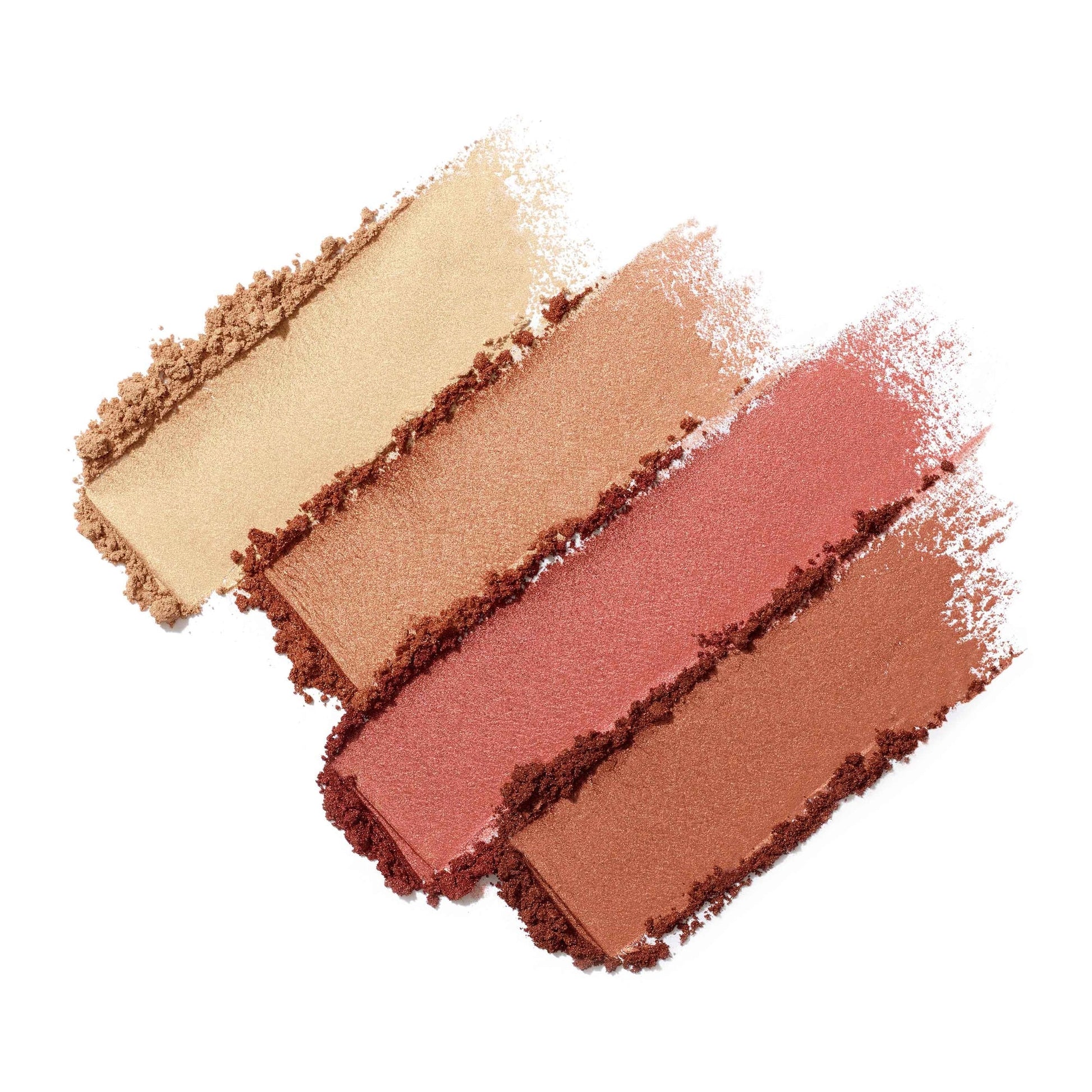Jane Iredale PureBronze Shimmer Bronzer Refill Copper Dusk 9,9g - close-up van kleuren en textuur met diepere bruintinten en shimmer.