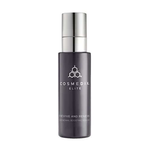 Cosmedix Elite Revive & Renew Renewal Boosting Serum 30ml in een elegante verpakking voor anti-aging verzorging.