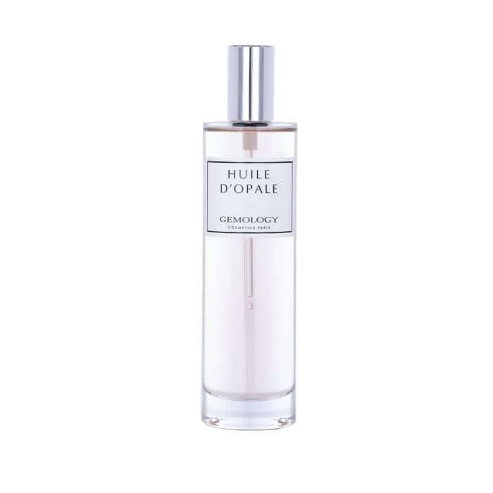Gemology - Opal Oil 100ml in elegante glazen flacon, perfect voor een verfrissende geurbeleving met fruitige en houtige tonen.