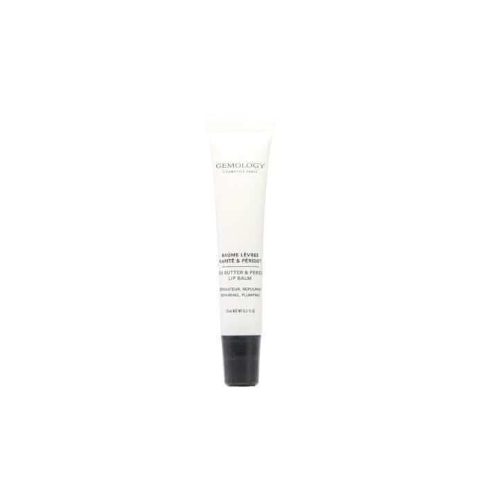 Gemology - Shea Butter & Peridot Lip Balm 15ml in tube with hydrating formula for soft lips