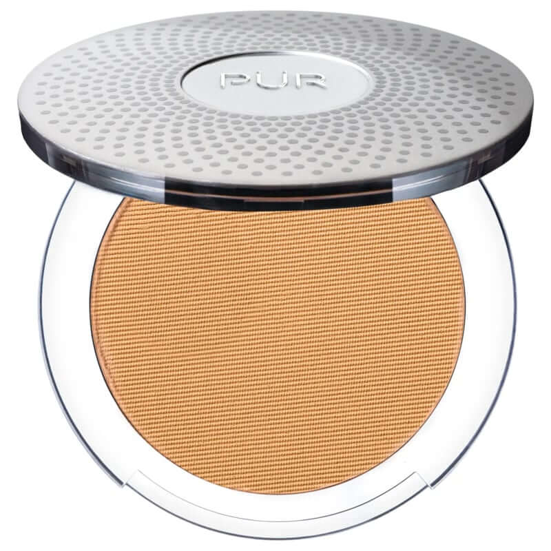 PUR 4-in-1 Pressed Mineral Makeup SPF15 Light Tan TG3 8g close-up van de mineralen foundation met gouden ondertoon