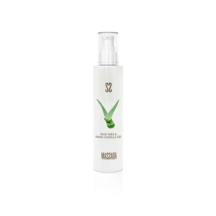 Massada - Aloe Vera & Asian Centella Gel 200ml, hydraterende gel met natuurlijke ingrediënten voor huidverzorging.