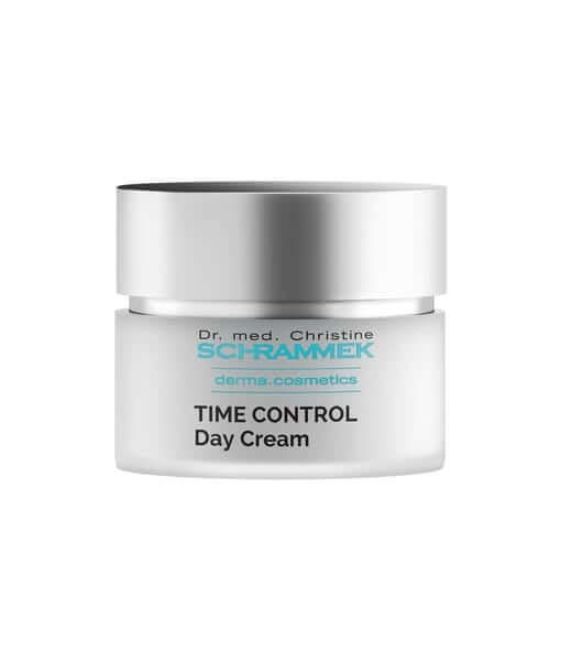 Schrammek Time Control Day Cream 50ml pot met luxe verpakking, perfect voor dagelijks gebruik bij rijpere huid.