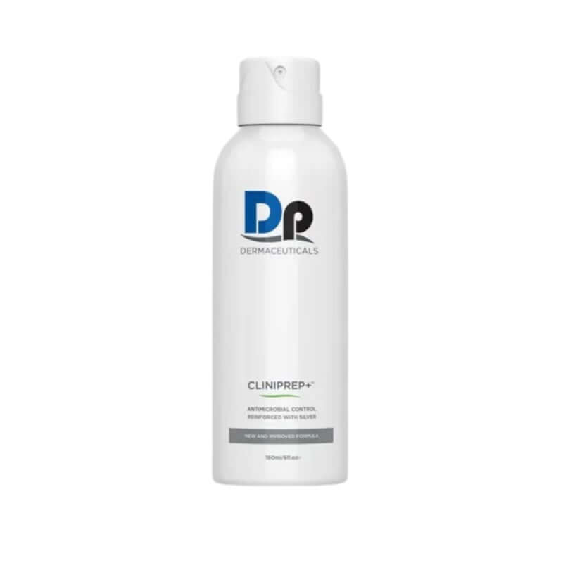 DP Dermaceuticals Cliniprep+ 88ml verpakking, antimicrobiële huidspray met hypochloorzuur en colloïdaal zilver, voor gevoelige huid.