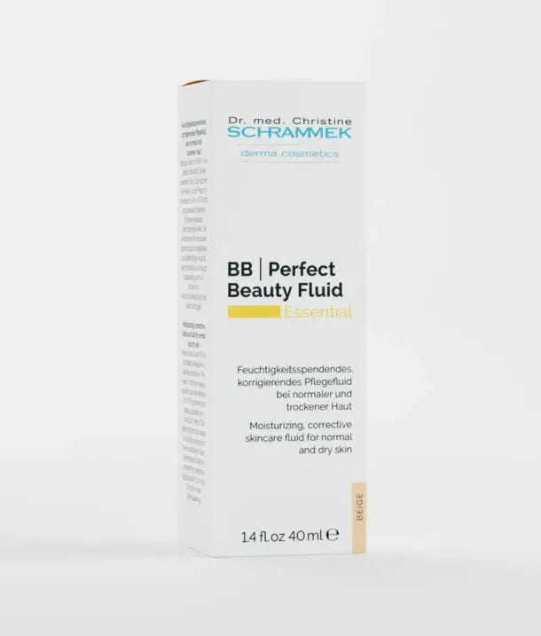 Schrammek BB Perfect Beauty Fluid SPF20 Beige 40ml verpakking met vochtinbrengende en corrigerende eigenschappen