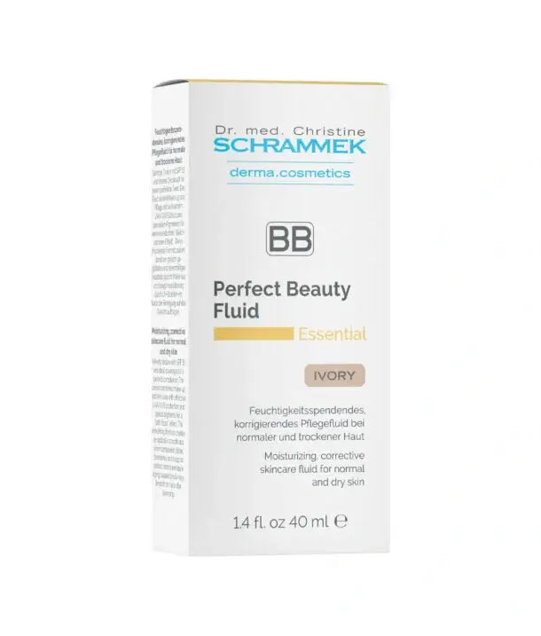 Schrammek BB Perfect Beauty Fluid SPF20 Ivory 40ml verpakking met vochtinbrengende verzorging en bescherming voor lichte huid