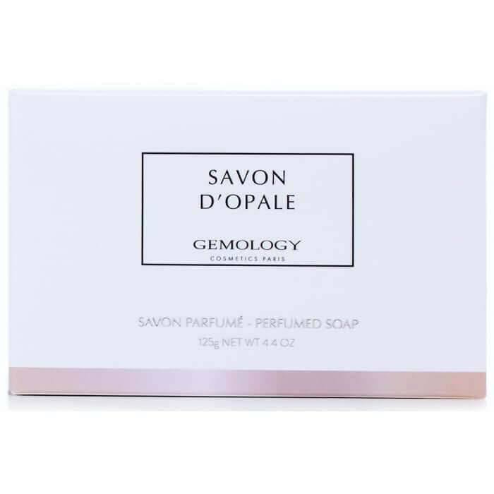 Gemology - Opal Soap 125g verwenzeep verpakt in elegante doos, ideaal voor huidverzorging en ontspanning.