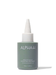 Alpha-H Healthy Scalp Exfoliating Treatment 100ml in een groene fles met een nauwkeurige tuit voor gebruik op de hoofdhuid.