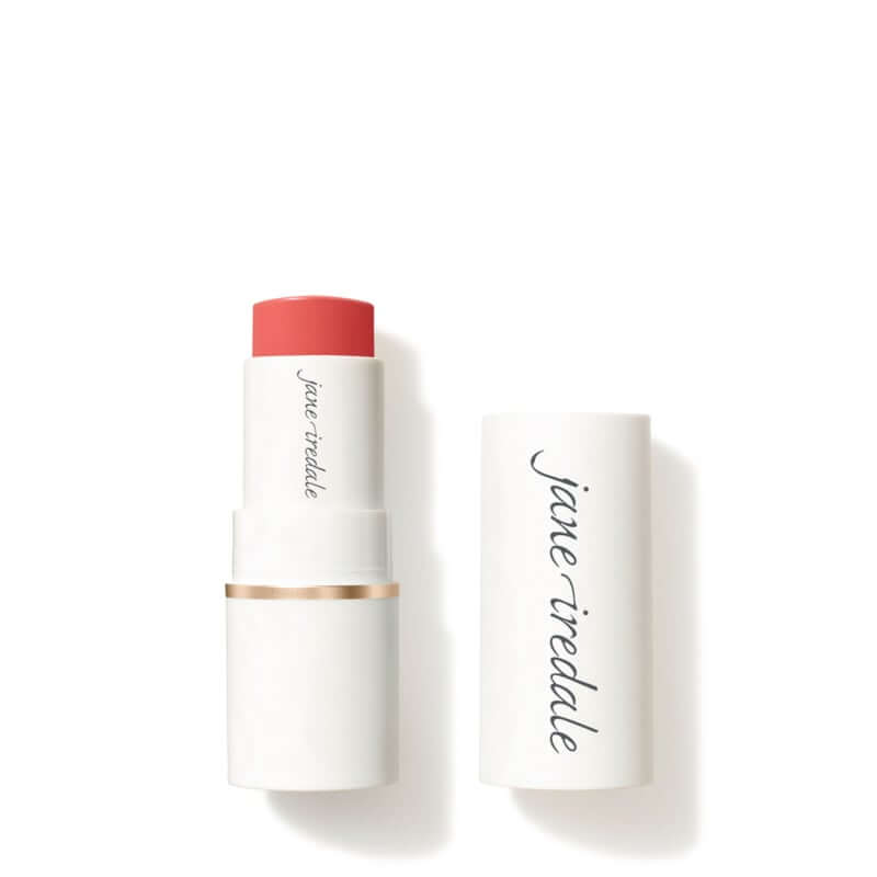 Jane Iredale - Glow Time Blush Stick - Balmy 7.5g, romige blush-stick in een zachte koraalkleur voor een stralende gloed.