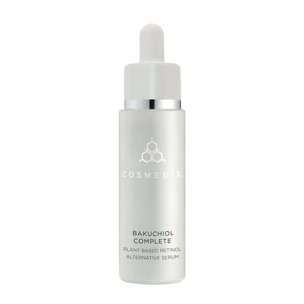 Cosmedix Bakuchiol Complete Plant-Based Retinol Alternative Serum 30ml in een stijlvolle en moderne fles met pipet