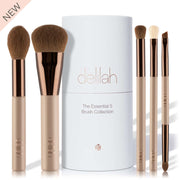 Delilah - The Essential 5 Brush Collection met professionele make-upborstels voor een vlekkeloze applicatie.