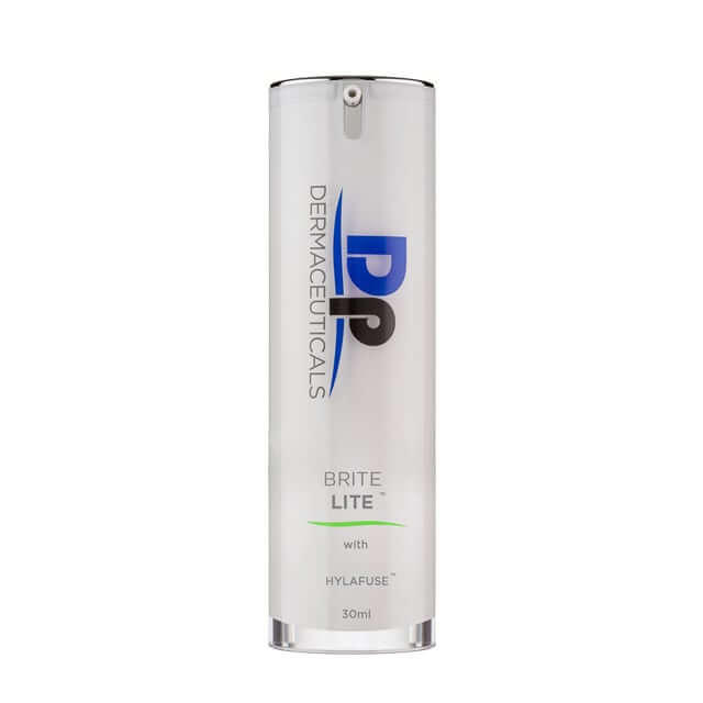 DP Dermaceuticals Brite Lite 30ml heldere serum tegen pigmentvlekken met HYALFUSE technologie in luxe verpakking