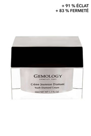 Gemology - Youth Diamond Cream 50ml in luxe verpakking, herstructurerende anti-aging gezichtscrème met diamantdeeltjes.