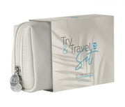 Dr Schrammek Try & Travel Set Vitality in elegante witte verpakking voor huidverzorging onderweg.