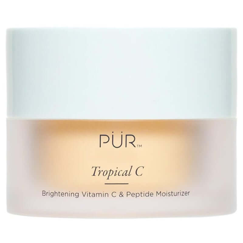 PUR Tropical C Brightening Vitamin C & Peptide Moisturizer 50ml met zachte textuur in elegante verpakking voor een stralende huid.