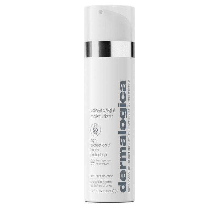 Dermalogica - PowerBright Moisturizer SPF50 50ml in een luxe flacon, biedt bescherming tegen pigmentatie en hydrateert de huid.