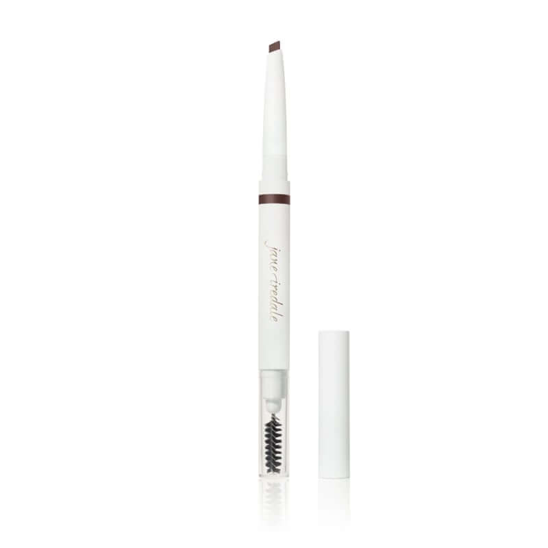 Jane Iredale - PureBrow™ Shaping Pencil - Dark Brown 0.23g met druppelvormige punt voor strakke wenkbrauwen, inclusief spoolie.