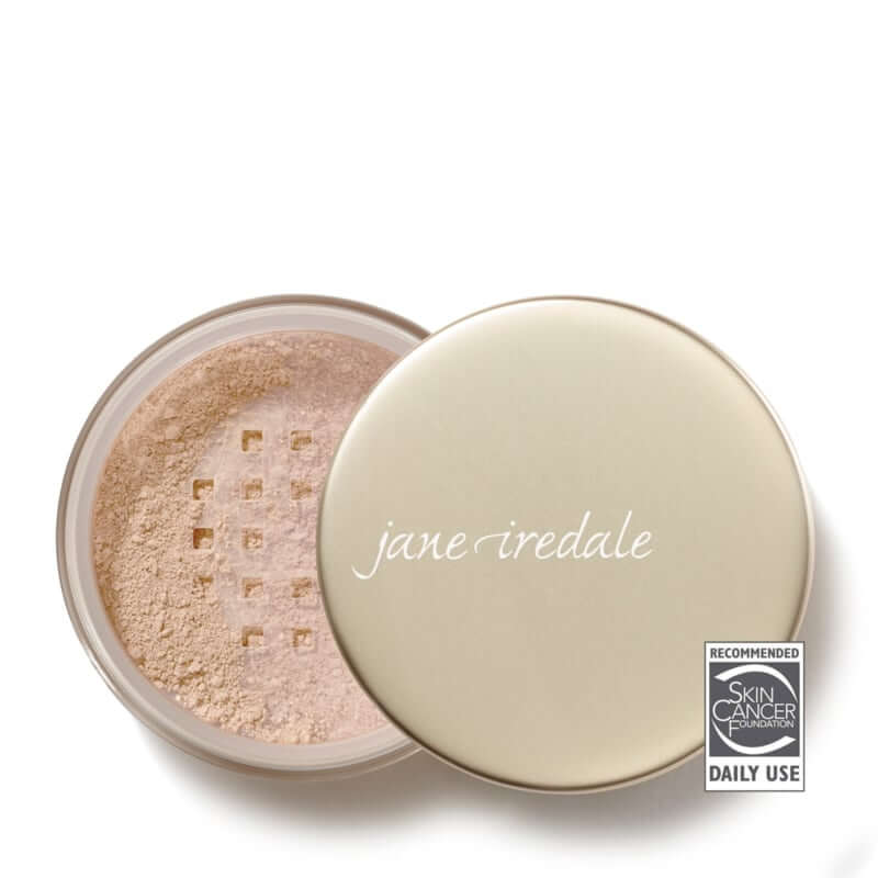 Jane Iredale - Amazing Base® SPF20 - Light Beige 10,5g mineraalpoeder in potje met luchtige textuur.
