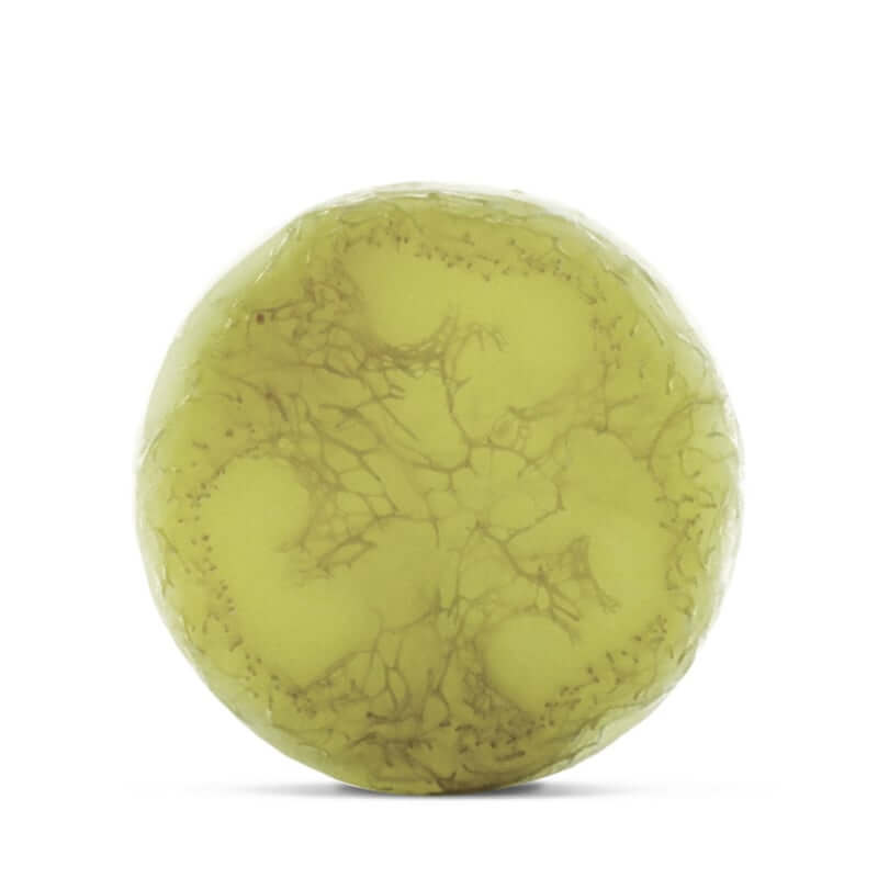 Ayuna Spirulite 175g solid lichaamsmasker met luffa en spirulina in groenachtige kleur