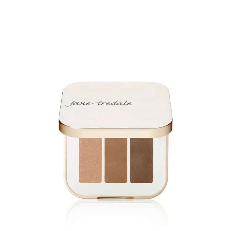 Jane Iredale - PurePressed® Eye Shadow Triple - Triple Cognac 0,7g in luxe verpakking met drie op elkaar afgestemde tinten.