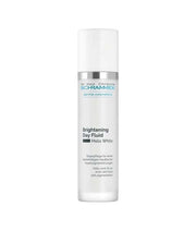 Schrammek Brightening Day Fluid SPF50 50ml in een stijlvolle verpakking voor egale teint en bescherming tegen hyperpigmentatie