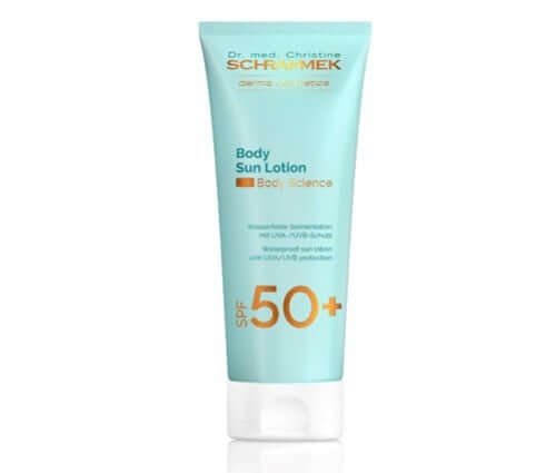 Schrammek Body Sun Lotion SPF50+ 200ml met sterke zonnebescherming tegen UV-straling en vroegtijdige huidveroudering.