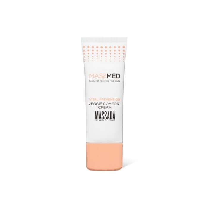 Massada - Veggie Comfort Cream 30 ml in een tube met natuurlijke ingrediënten voor zuivere huidverzorging.