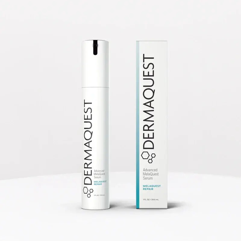 DermaQuest Advanced MelaQuest Serum 29,6ml met heldere verpakking tegen pigmentvlekken en melasma.