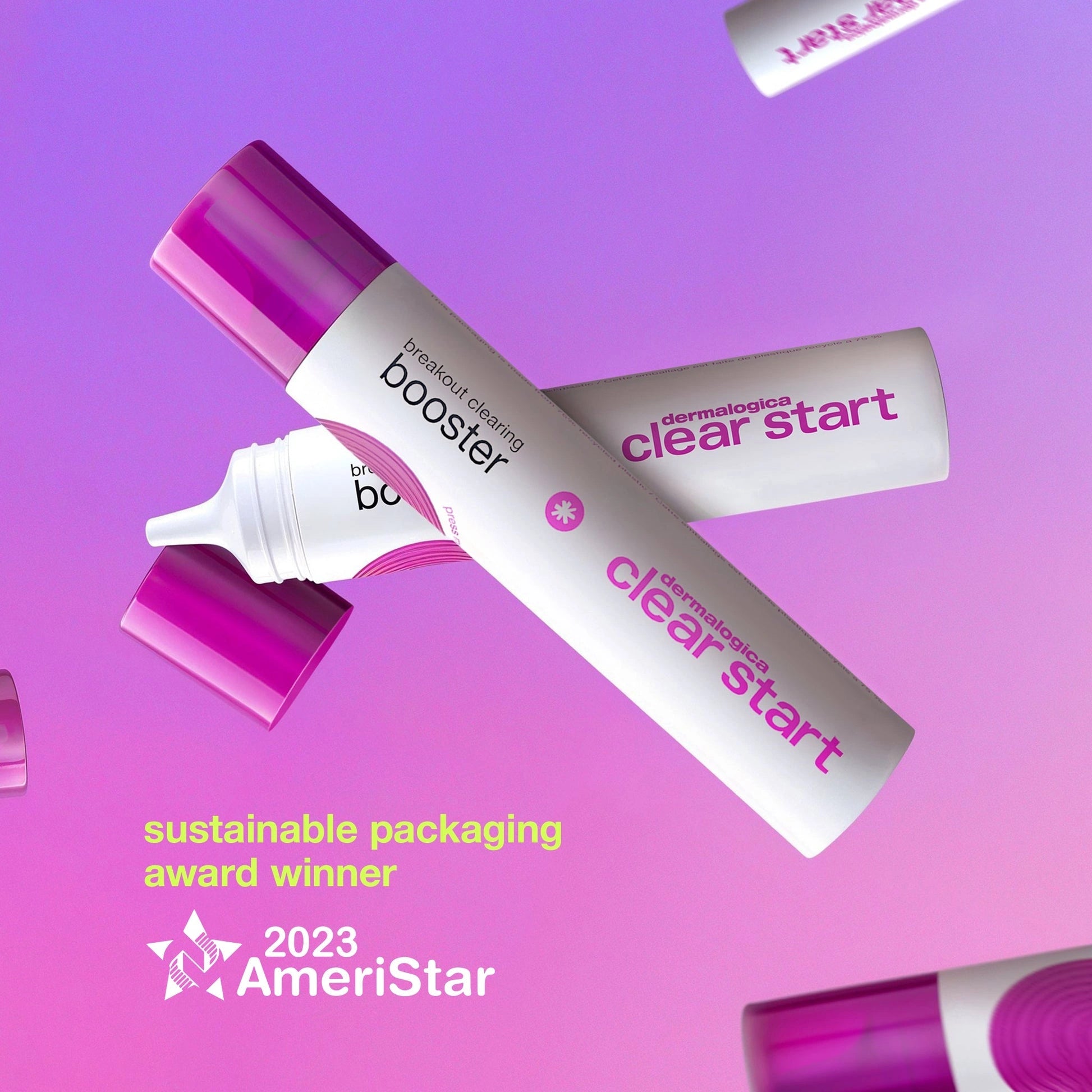 Dermalogica Breakout Clearing Booster 30ml in duurzaam verpakkingsdesign met award-winning label