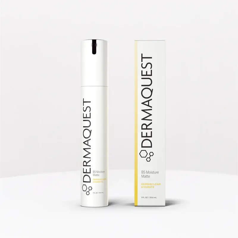 DermaQuest B5 Moisture Matte 29,6ml serum verpakking en flacon voor vette en gecombineerde huid. Hydraterend en matterend.