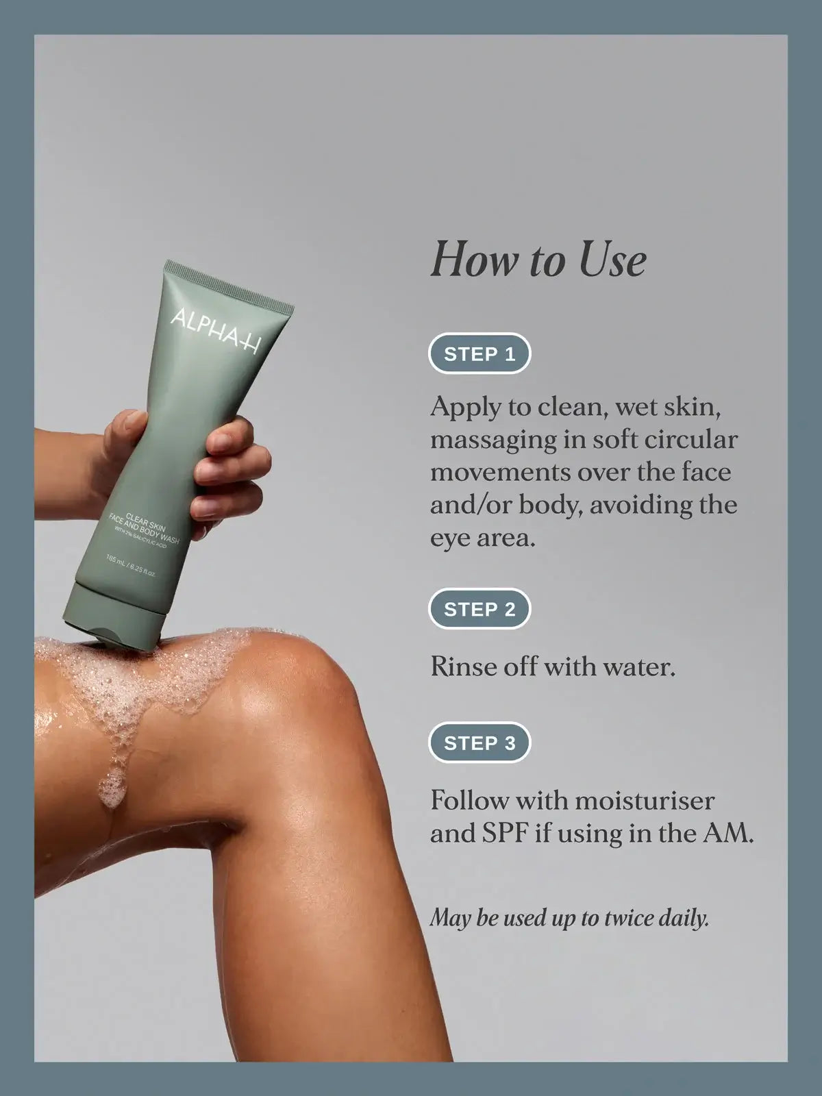 Alpha-H Clear Skin Face and Body Wash 185ml