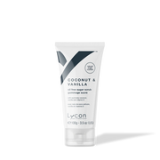 Lycon Coconut & Vanilla Sugar Scrub 100g in tube with a vibrant design and natural ingredients for gentle exfoliation.