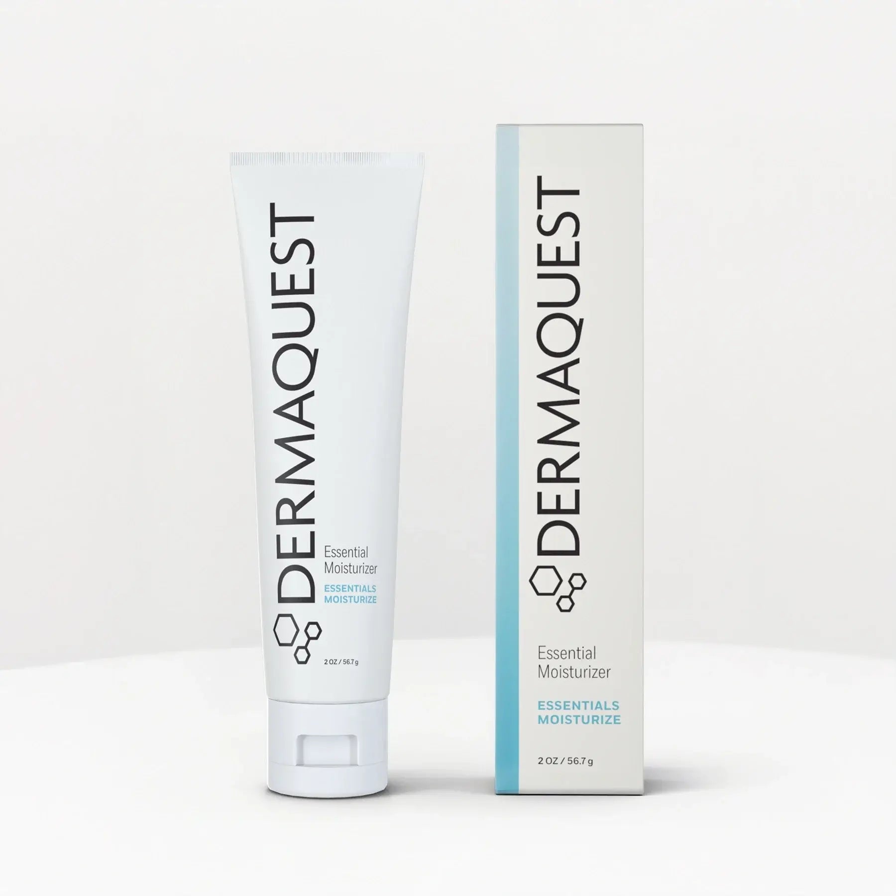 DermaQuest Essential Moisturizer 56,7g tube en doos met hydratatie en bescherming tegen blauw licht