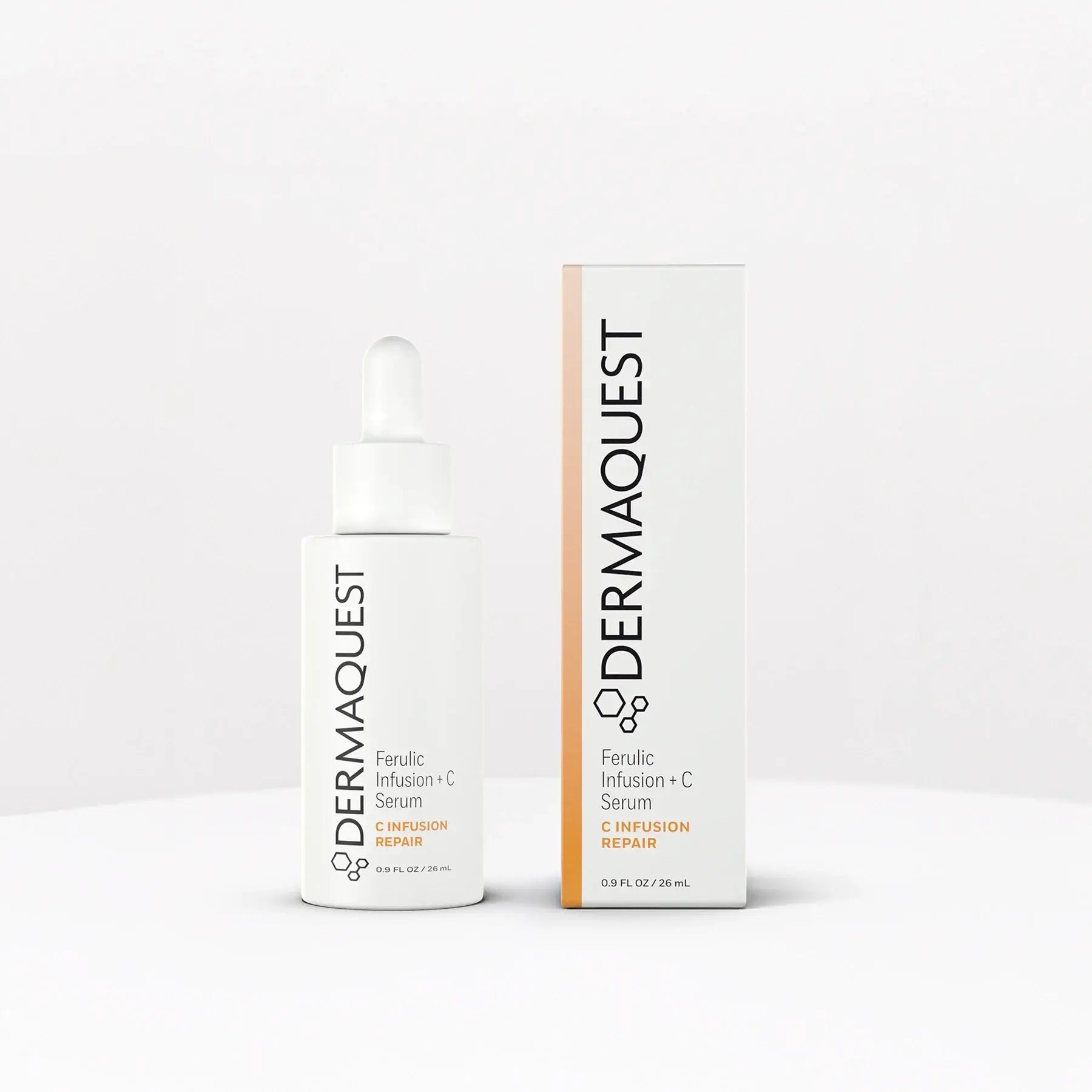 DermaQuest Ferulic Infusion + C Serum 29,6ml met pipet en verpakking, krachtige antioxidanten voor huidbescherming