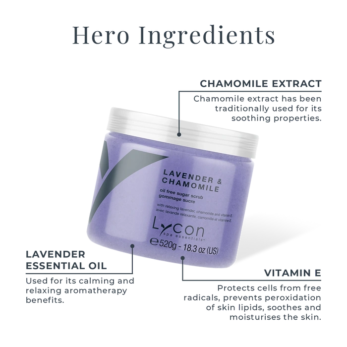 Lycon Lavender & Chamomile Sugar Scrub 520g
