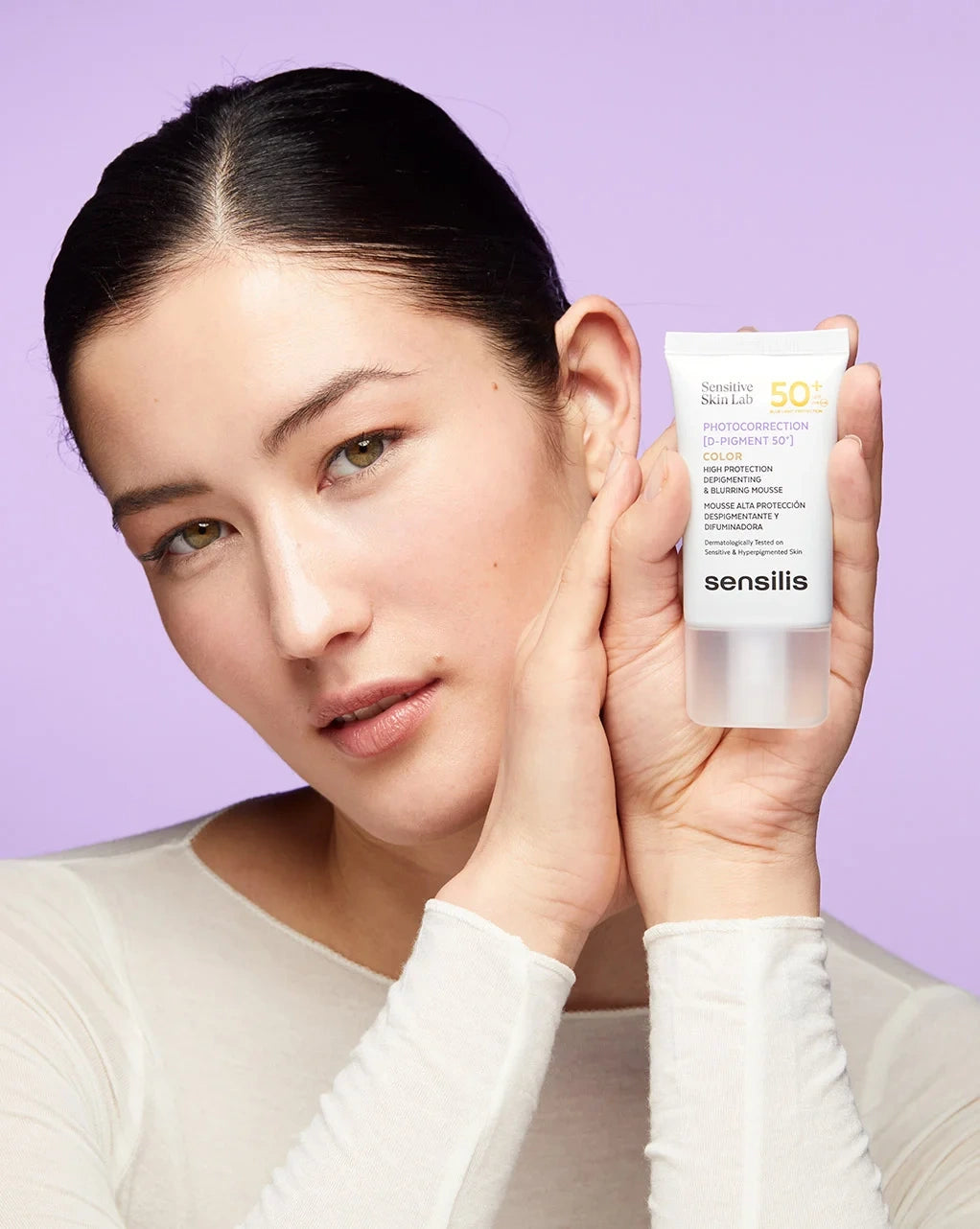 Sensilis Photocorrection D-Pigment 50+ 40ml getinte zonnebescherming, effectief tegen pigmentvlekken, huid egaliserend.
