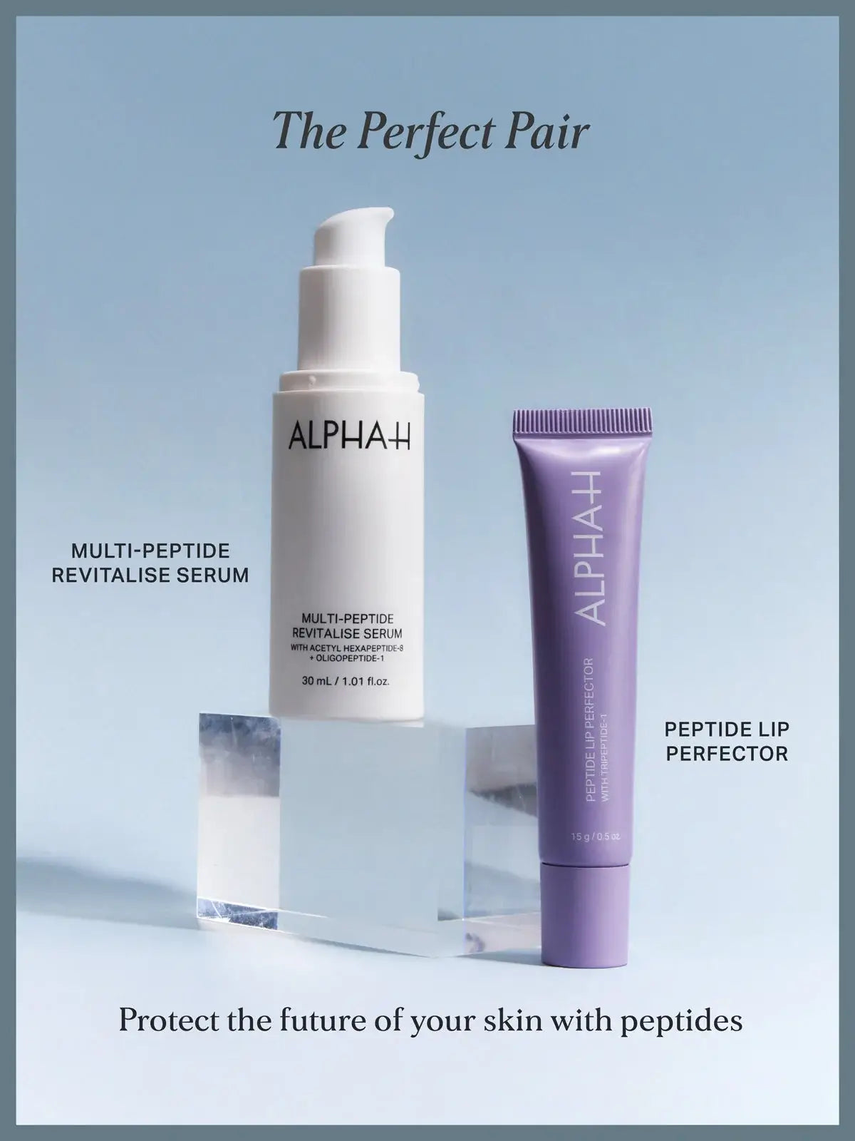 Alpha-H Multi-Peptide Revitalise Serum en Peptide Lip Perfector voor effectieve huidverzorging met peptiden