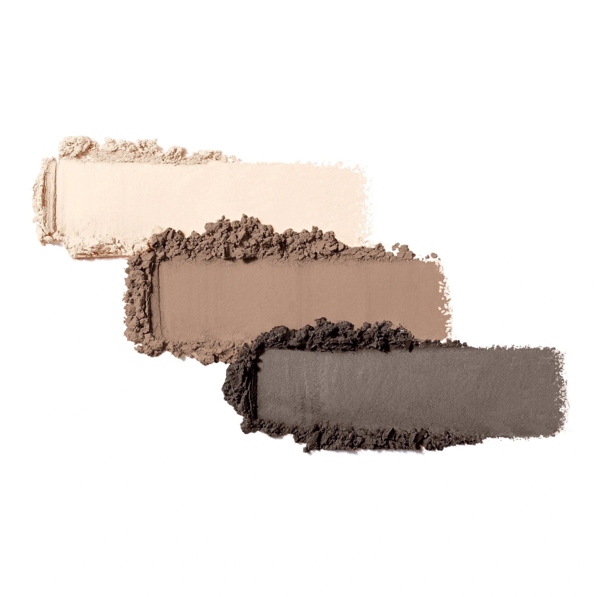 Jane Iredale PurePressed Eye Shadow Triple Riverstone 2,1g in matte zachte crème, mushroom en smoky greige tinten.
