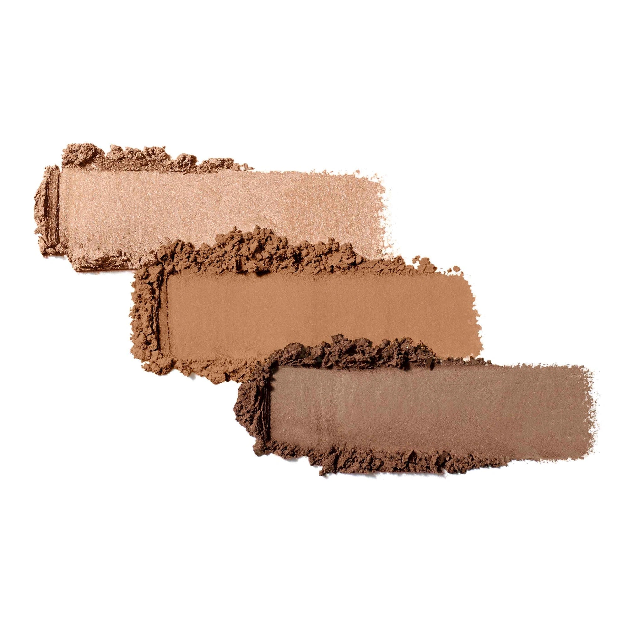 Jane Iredale PurePressed Eye Shadow Triple Cognac 2,1g, met licht parelbeige en warme bruintinten voor een rijke, klassieke look.