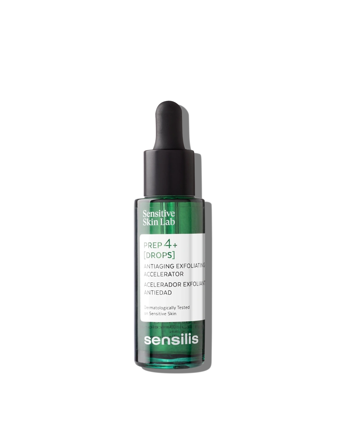 Sensilis PREP4+ Drops 30ml exfoliërend serum voor een gladdere huid, dermatologisch getest voor gevoelige huid.