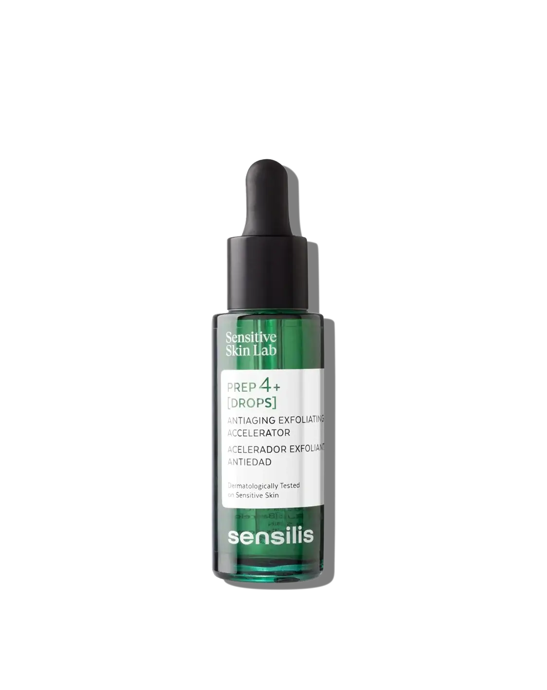 Sensilis PREP4+ Drops 30ml exfoliërend serum voor een gladdere huid, dermatologisch getest voor gevoelige huid.