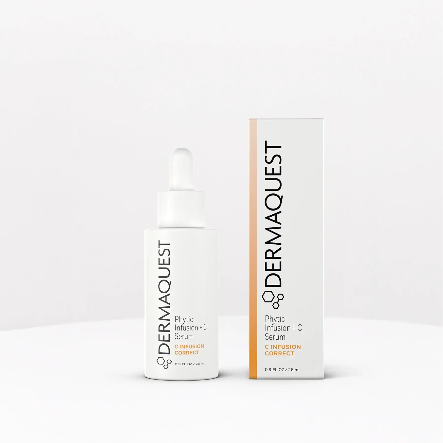 DermaQuest Phytic Infusion + C Serum 29,6ml met verpakking, ideaal voor vette huid, antioxidant en pigmentvlekken verwijdering.
